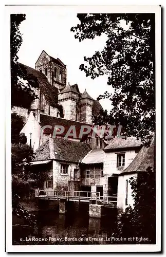 Cartes postales La Roche Posay Bords de la Creuse Le Moulin et l&#39Eglise