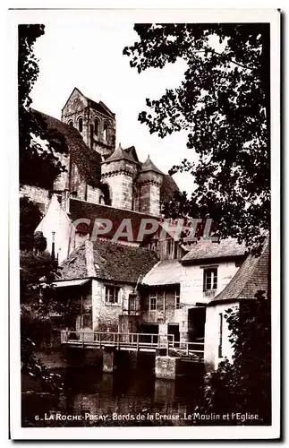 Cartes postales La Roche Posay Bords de la Creuse Le Moulin et l'Eglise