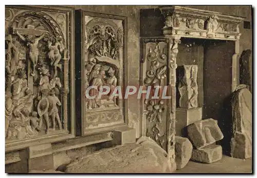 Ansichtskarte AK Colmar Musee Unterlinden Cheminee Renaissance Reliefs en pierre