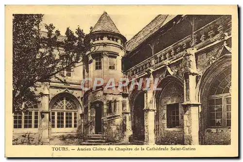 Ansichtskarte AK Tours Ancien Cloitre du Chapitre de la Cathedrale Saint Gatien