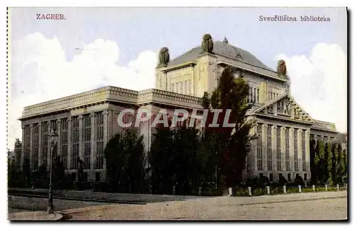 Cartes postales Zagreb Sveucilistna biblioteka Bibliotheque