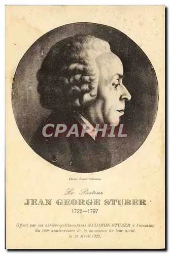 Cartes postales Jean George Stuber pasteur