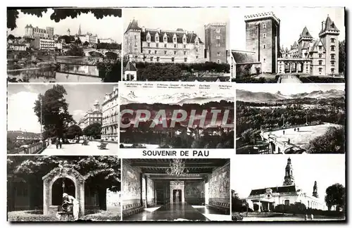 Moderne Karte Souvenir De Pau