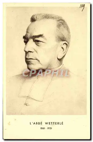 Cartes postales L'Abbe Wetterle 1861 1931