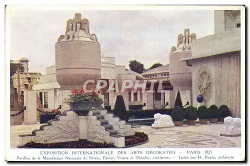 Cartes postales Exposition Internationale Des Arts Decoratifs Paris Pavillon De La Manufacture Nationale De Sevr