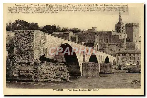 Cartes postales Avignon Pont Saint Benezet