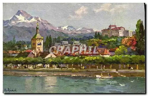 Cartes postales Evian Les Bains Vue generale et la dent d&#39oche