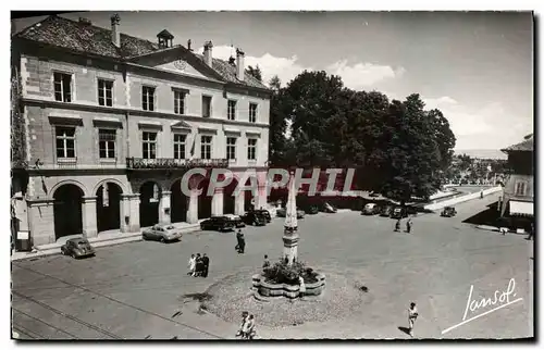 Cartes postales Thonon Les Bains L&#39Hotel De Ville et vei&#39le fontaine