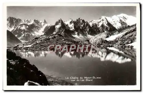 Cartes postales La Chaine Du Mont Blanc vue du lac blanc