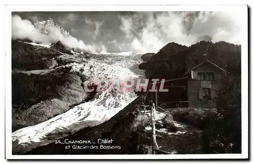 Cartes postales Chamonix Chalet Et Glacier Des Bossons