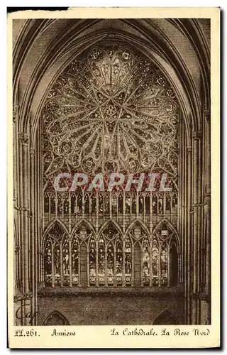Cartes postales Amiens La Cathedrale La Rose nord
