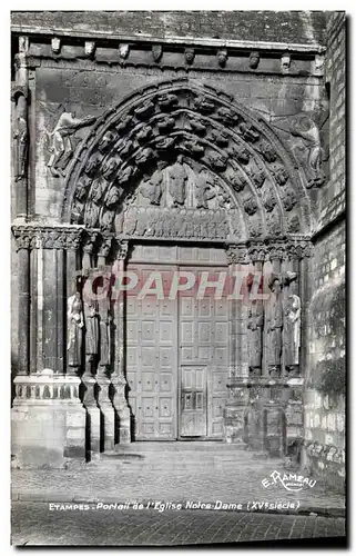 Cartes postales moderne Etampes Portail De l&#39Eglise Notre Dame