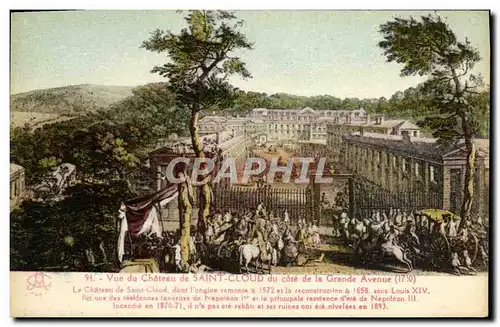 Cartes postales Vue Du Chateau De Saint Cloud Du Cote De La Grande Avenue