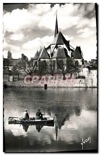 Cartes postales moderne Nemours Le Loing Et l&#39Eglise St Jean Baptiste Pecheurs Peche