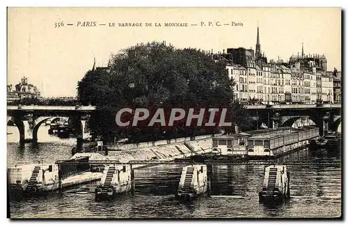 Cartes postales Paris Le Barrage De la Monnaie