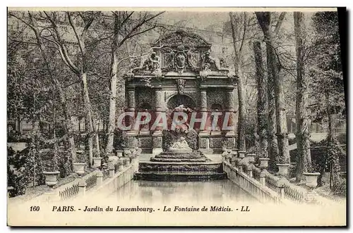 Cartes postales Paris Jardin Du Luxembourg La Fontaine De Medicis