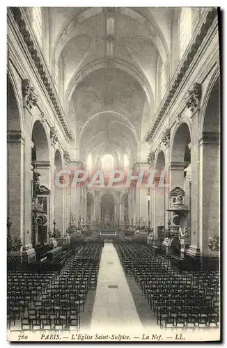 Cartes postales Paris L&#39Eglise Saint Sulpice La nef