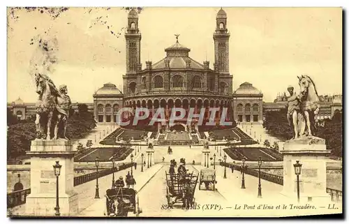 Cartes postales Paris Le Pont D&#39Iena Et Le Trocadero