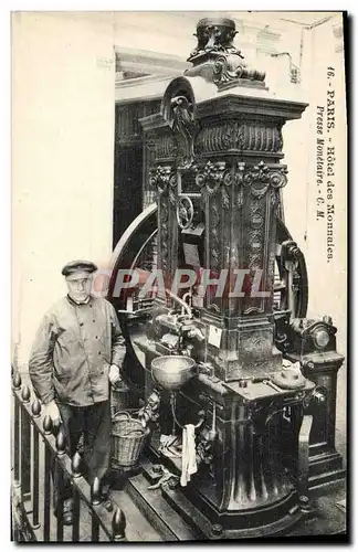 Cartes postales Paris Hotel Des Monnaies Presse Monetaire