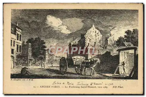 Ansichtskarte AK Paris Le Faubourg Saint Honore en 1765