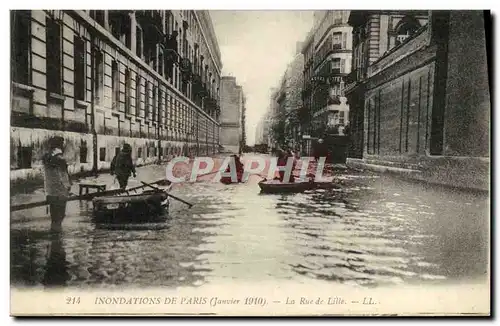 Cartes postales Inondations De Paris La Rue De Lille