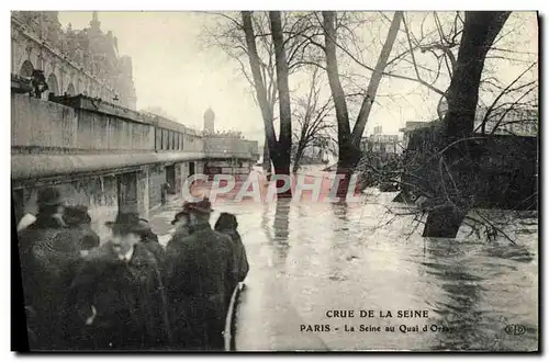 Cartes postales Crue De La Seine Paris La Seine Au Quai d&#39Orsay