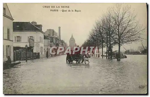 Ansichtskarte AK Crue De La Seine Paris Quai De La Rapee