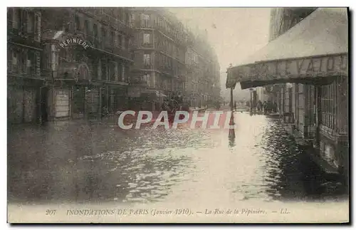 Cartes postales Inondations De Paris La rue de la Pepiniere