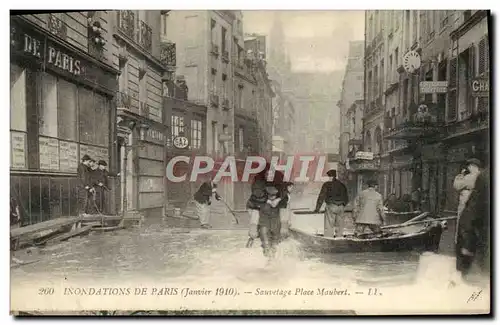 Cartes postales Inondations De Paris Sauvetage Place Maubert