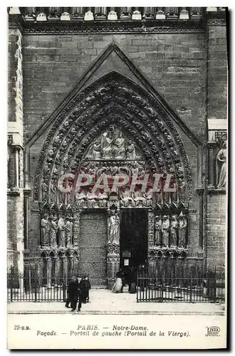 Ansichtskarte AK Paris Notre Dame Facade Portail de gauche Portail de la vierge