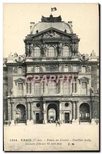 Cartes postales Paris Palais du Louvre Pavillon Sully Ministre d&#39Henri IV