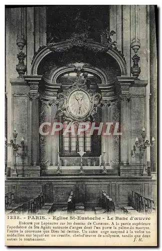 Cartes postales Paris Eglise St Eustache Le Banc D&#39Oeuvre