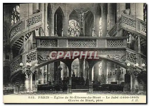 Ansichtskarte AK Paris Eglise St Etienne du Mont Le jube Oeuvre de Biart pere