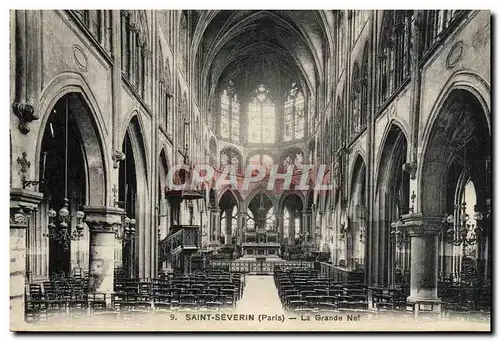 Cartes postales Paris Saint Severin La Grande nef