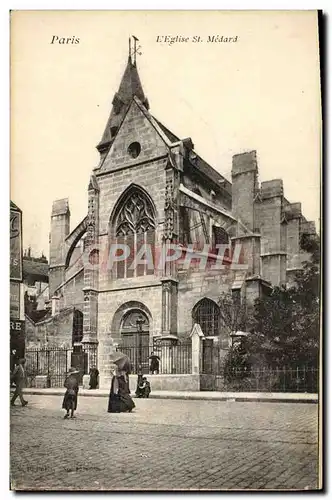 Cartes postales Paris L&#39eglise St Medard