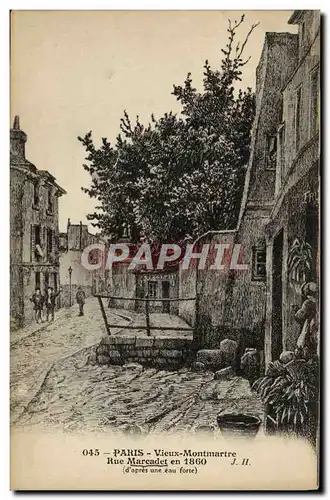 Ansichtskarte AK Paris Vieux Montmartre Rue Marcadet en 1860