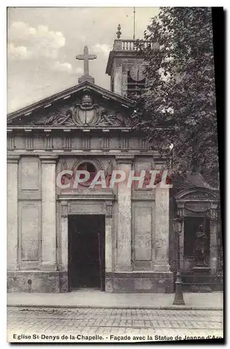 Ansichtskarte AK Paris Eglise St Denys de la Chapelle Facade Avec la Statue de Jeanne d&#39Arc