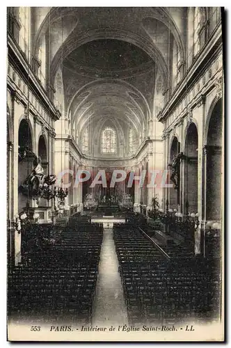 Cartes postales Paris Interieur de L&#39Eglise Saint Roch