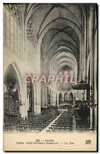 Cartes postales Paris Eglise Saint Germain L&#39Auxerrois La nef