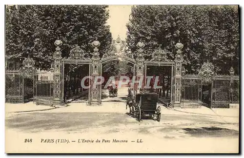 Cartes postales Paris L&#39Entree du Parc Monceau