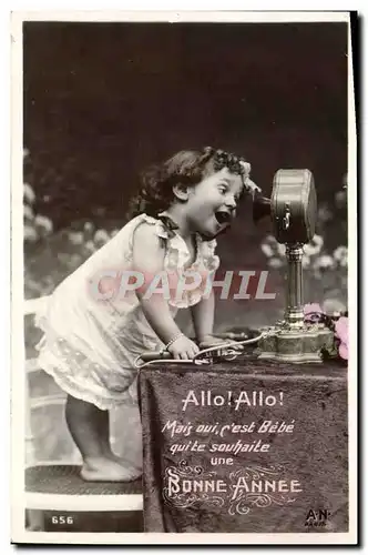 Cartes postales Bonne Annee Enfant Telephone