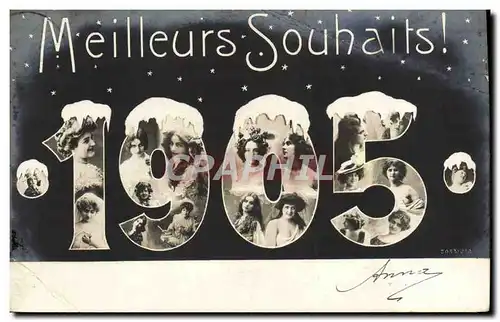 Cartes postales Meileurs Souhaits Annee 1905