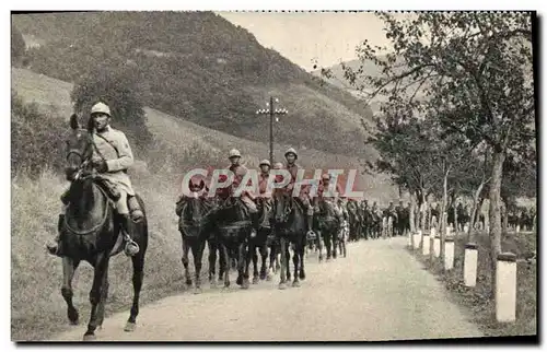 Moderne Karte Militaria Batterie de 75 sur route