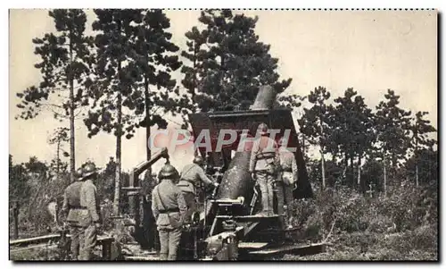 Cartes postales moderne Militaria Mortier de 280 pret a tirer Canon