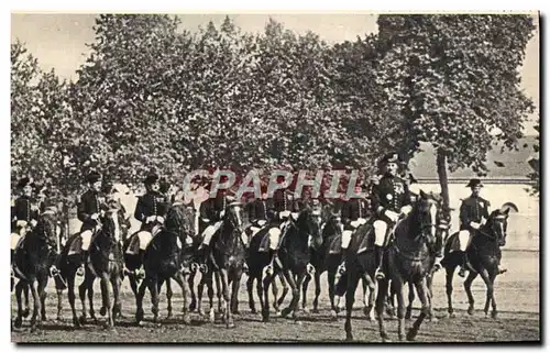 Cartes postales moderne Militaria Les ecuyers du cadre Noir Chevaux