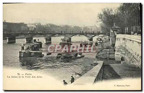 Ansichtskarte AK Paris La Seine et le Pont des Arts