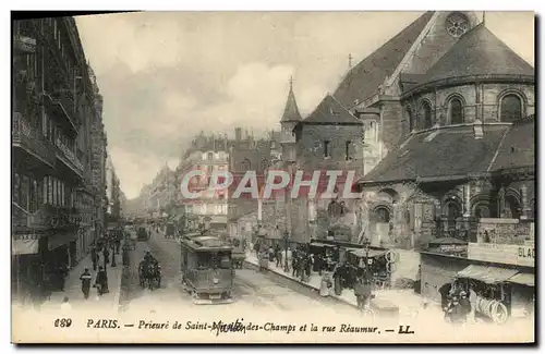 Cartes postales Paris Prieure de Martin des Saint Champs et la Rue Reaumur