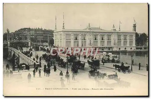 Cartes postales Paris Exposition Pont De L&#39Alma Palais Des Concres