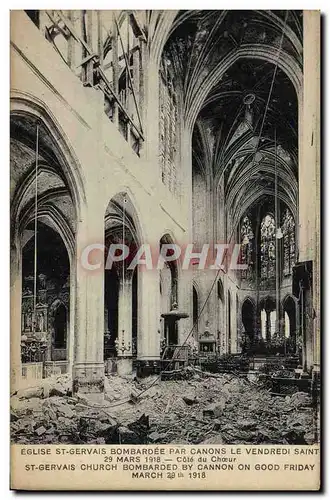 Cartes postales Paris L&#39Eglise Saint Gervais Vendredi Saint 29 mars 1918 Militaria