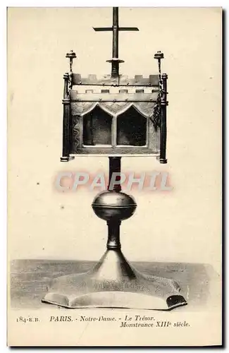 Cartes postales Paris Notre Dame Le tresor Monstrance